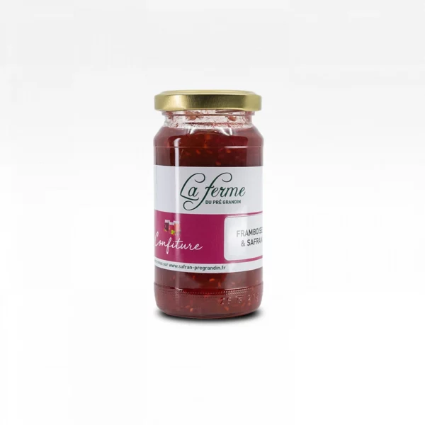 Confiture de framboises et safran La ferme du Pré Grandin