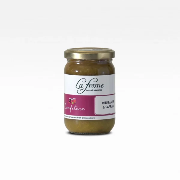 Confiture rhubarbe et safran La ferme du Pré Grandin